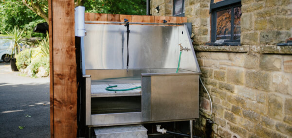 Image of a dog washing station 